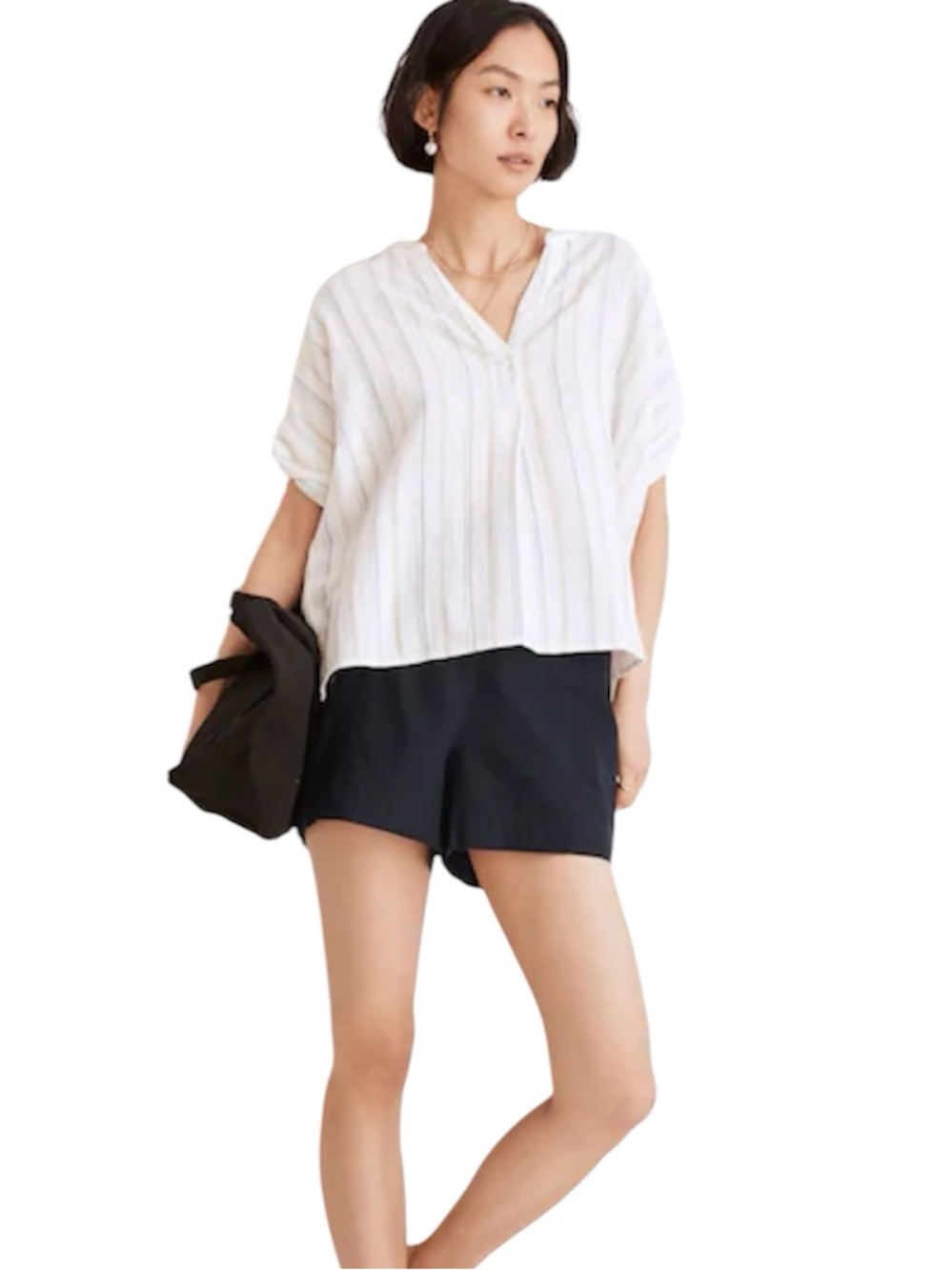 Madewell Lakeline Popover Shirt Schulner Stripe